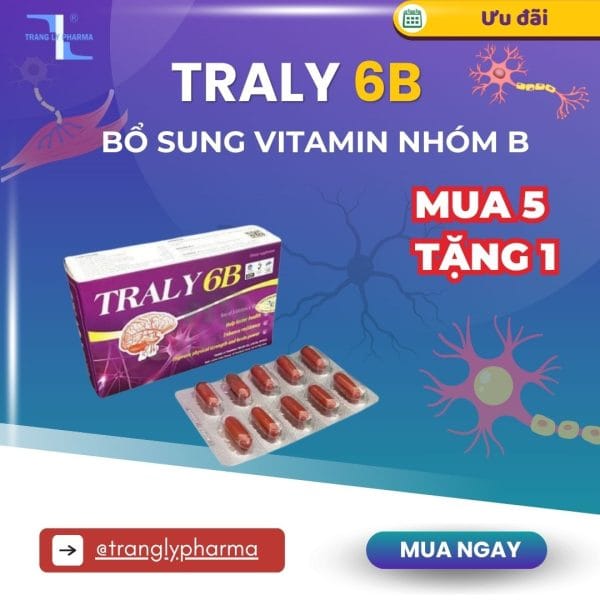 Traly 6B bổ sung vitamin nhóm B, nâng cao sức khỏe hộp 30 viên