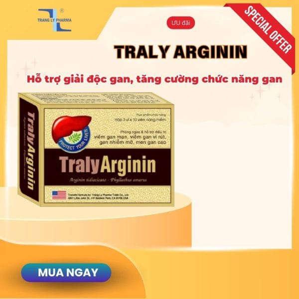 Traly Arginin hỗ trợ giải độc gan, tăng cường chức năng gan