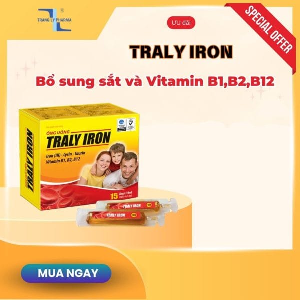 Traly Iron giúp bổ sung sắt, hỗ trợ tái tạo hồng cầu