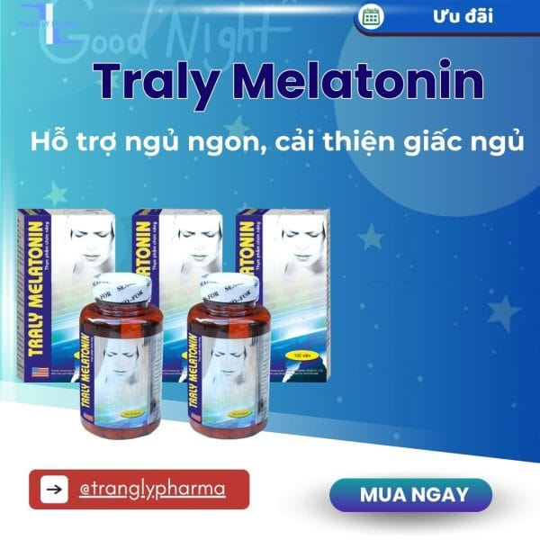 Traly Melatonin hỗ trợ ngủ ngon, cải thiện giấc ngủ