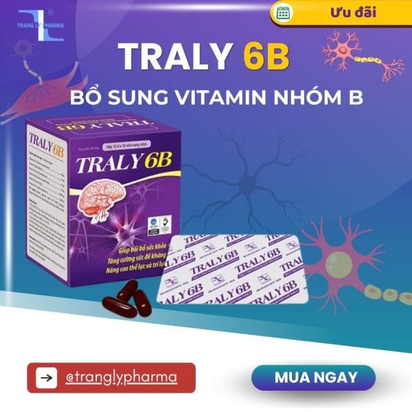 Traly 6B bổ sung vitamin nhóm B, nâng cao sức khỏe hộp 100 viên